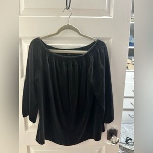 J Jill black velvet top